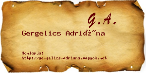 Gergelics Adriána névjegykártya